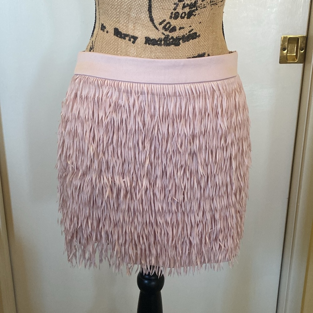 Express Pink Ruffled Mini Skirt - Picture 2 of 7